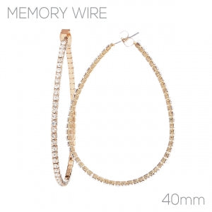 Gold Pear Shaped Hoop Earrings