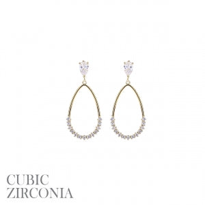 CZ Teardrop Dangle Earring