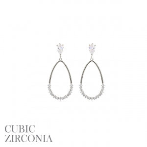 CZ Teardrop Dangle Earring