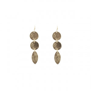 Textured Disc Dangling Earrings