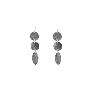 Textured Disc Dangling Earrings