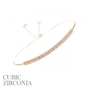 CZ Baguette Slide Bracelet