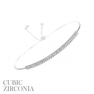 CZ Baguette Slide Bracelet