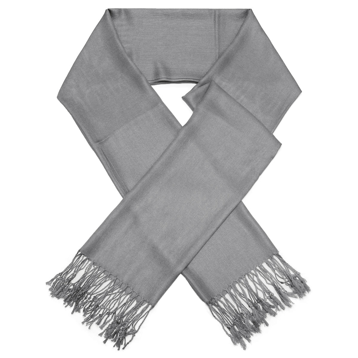Solid Dark Gray Pashmina Scarves
