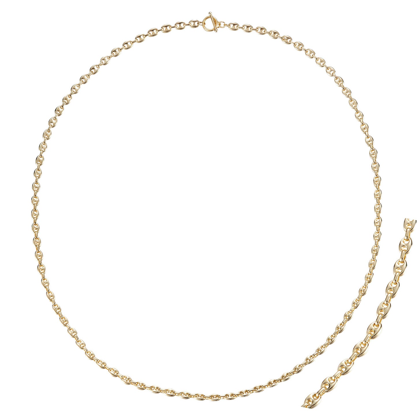 36" Mariner Link Necklace in Gold or Silver