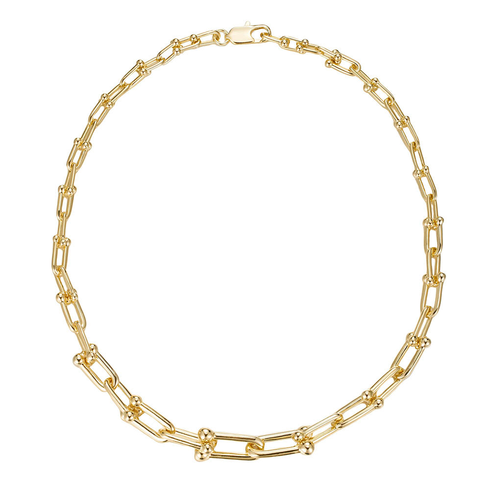18" Graduated Hardware Necklace in Gold or Silver