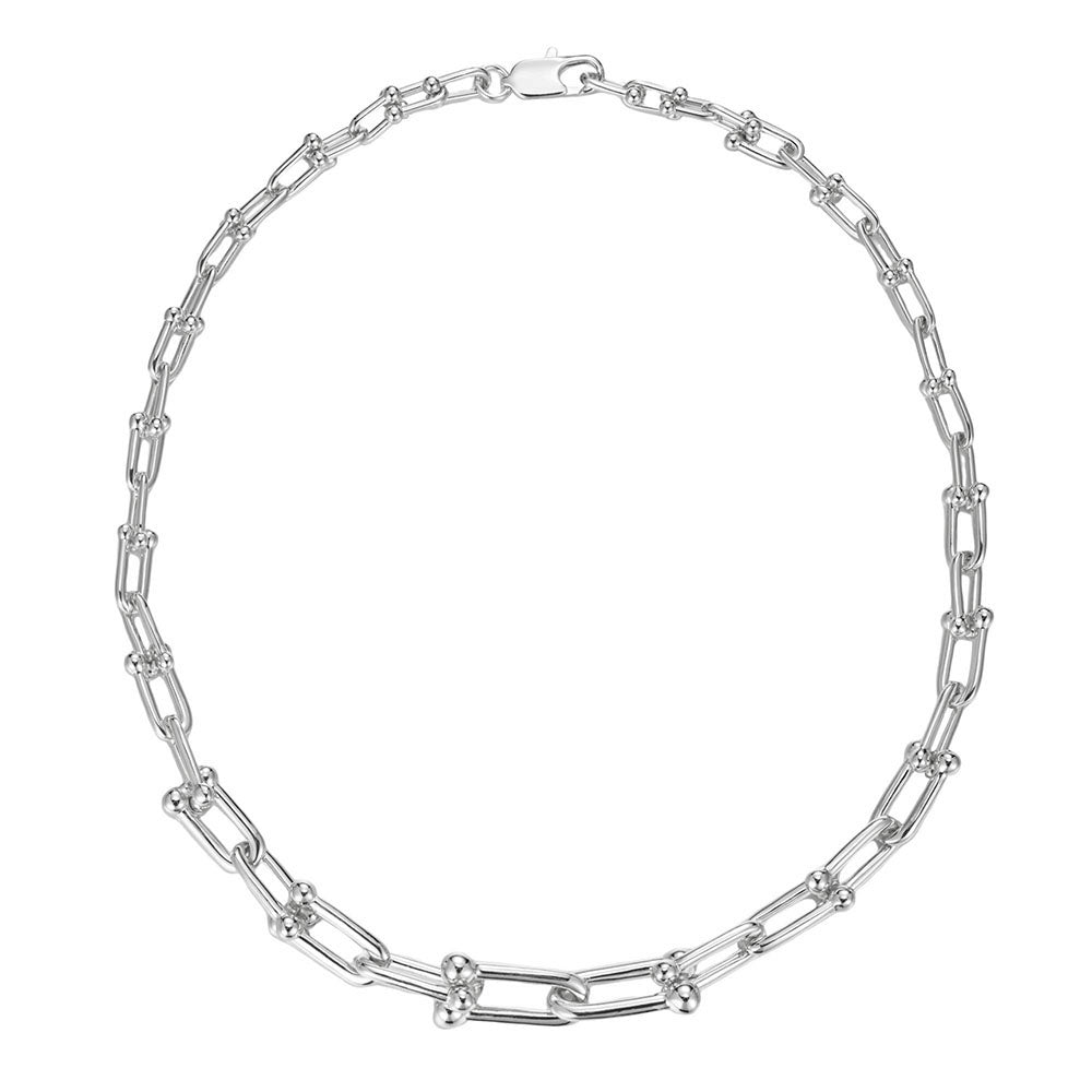18" Graduated Hardware Necklace in Gold or Silver