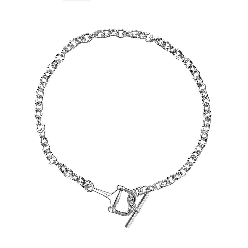 16" Horsebit Necklace in Gold or Silver