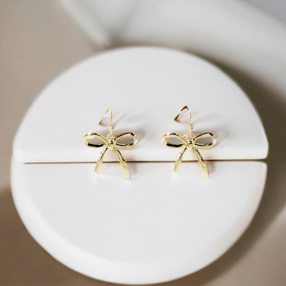 Gold or Silver Bow Earrings