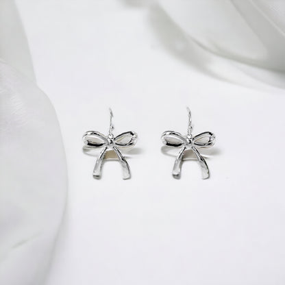 Gold or Silver Bow Earrings