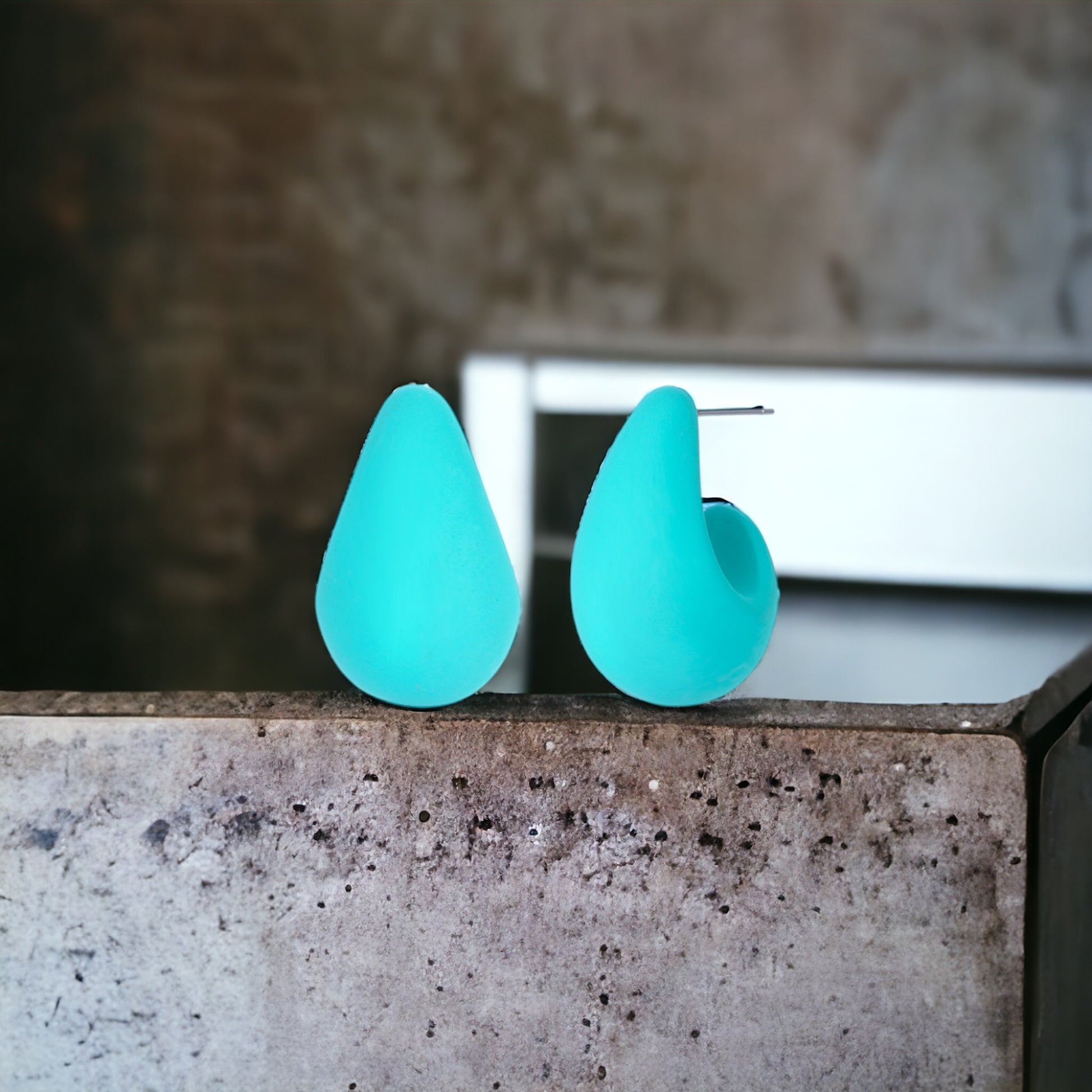 Colored Teardrop Stud Earrings - Marisa's Shopping Network 