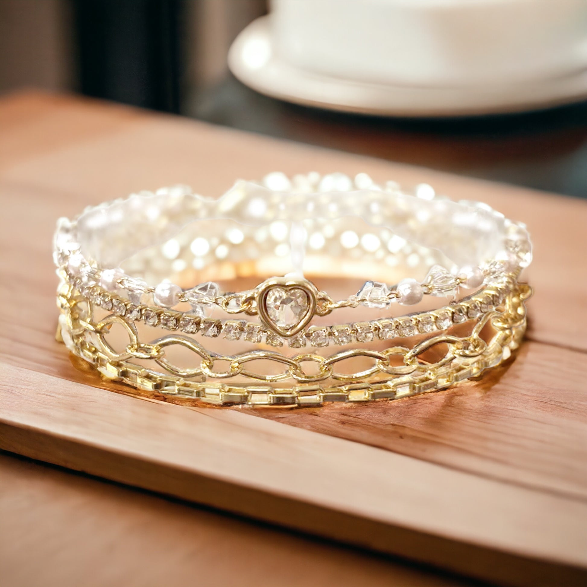 Gold Crystal Bracelet - Marisa's Shopping Network 