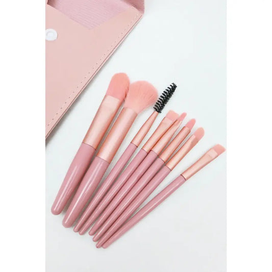 8 Piece Makeup Brush Set with Case