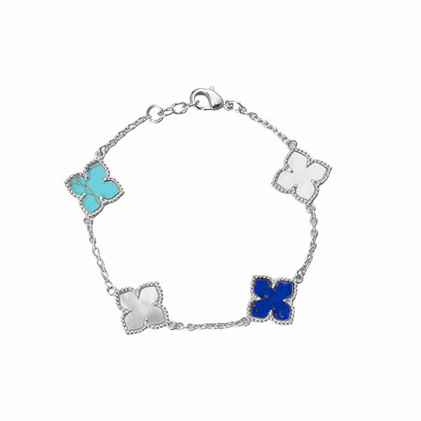Flower Bracelet with Mother of Pearl Flowers - Marisa's Shopping Network 