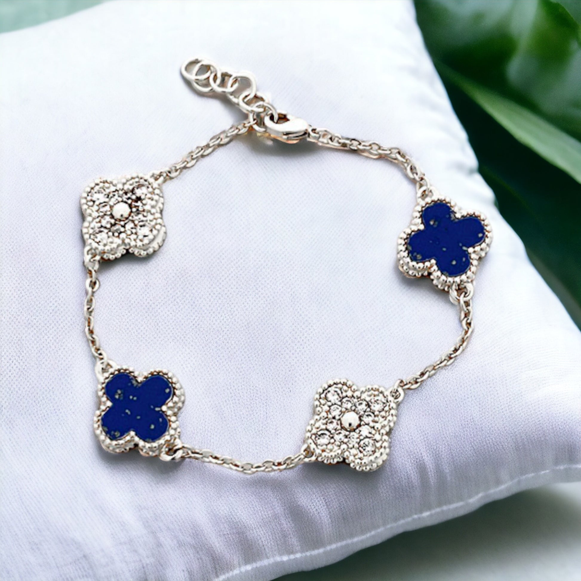 Flower Bracelet with CZ Flowers - Marisa's Shopping Network 