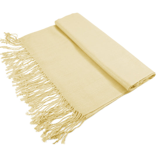 Solid Champagne Pashmina Scarves