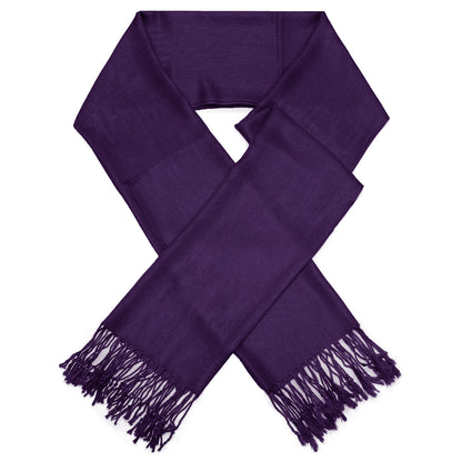 Solid Dark Purple Pashmina Scarves