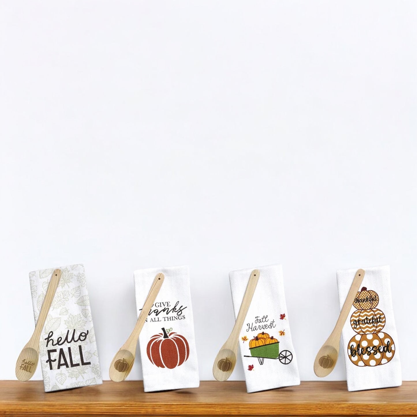 Fall and Spoon Tea Towels