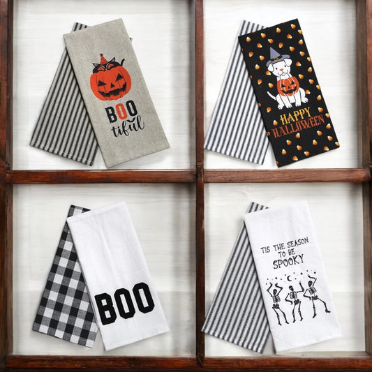 2pk Halloween Kitchen Towel Set