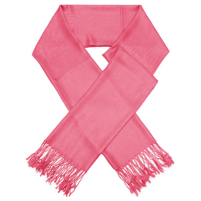 Solid Hot Pink Pashmina Scarves