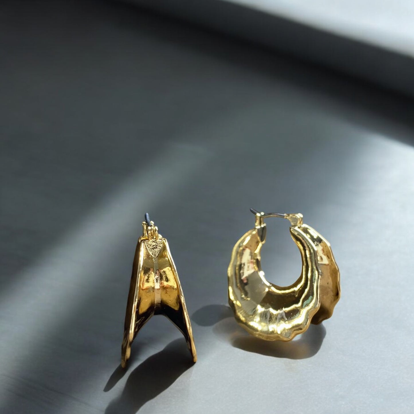 Gold Split Hoop Earrings