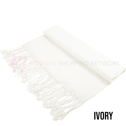 Solid Ivory Pashmina Scarves