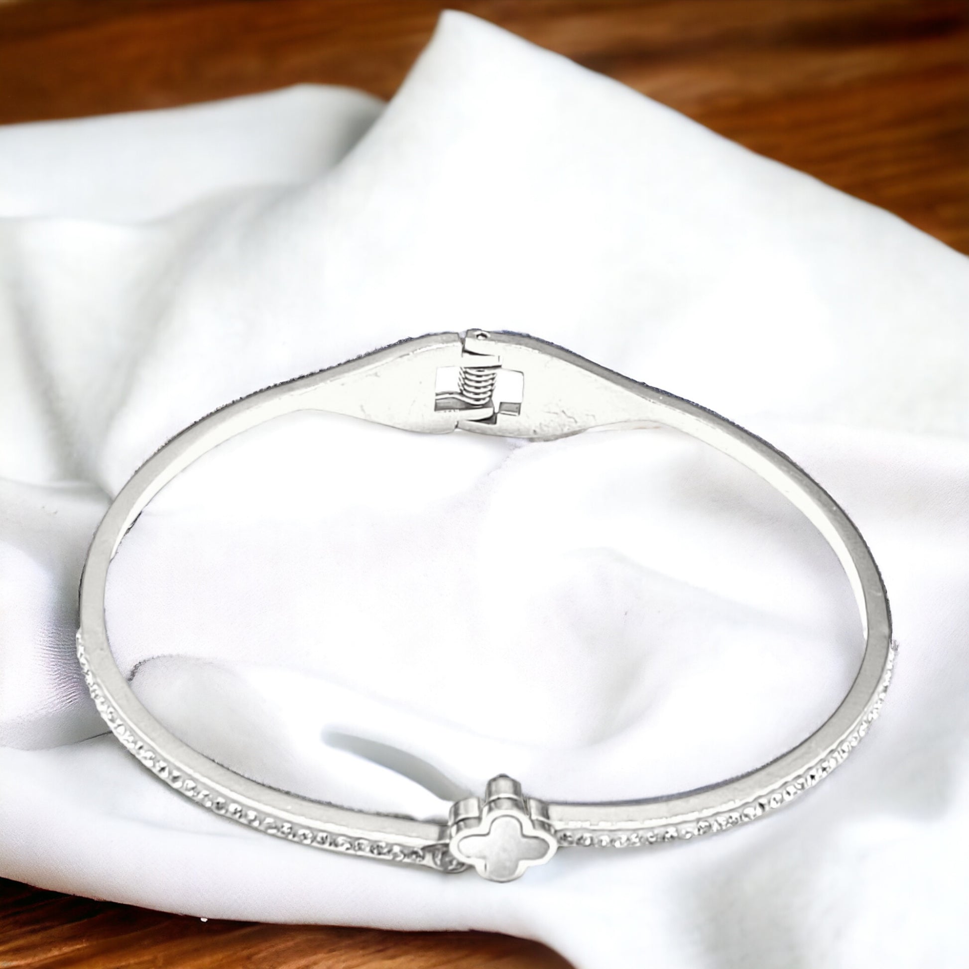 Silver Stainless Steel Bangle - Marisa's Shopping Network 