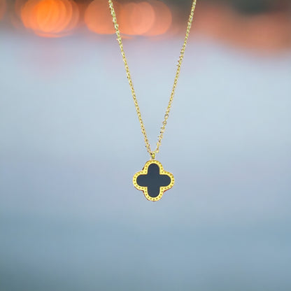 Gold Colored Clover Pendant Necklace - Marisa's Shopping Network 