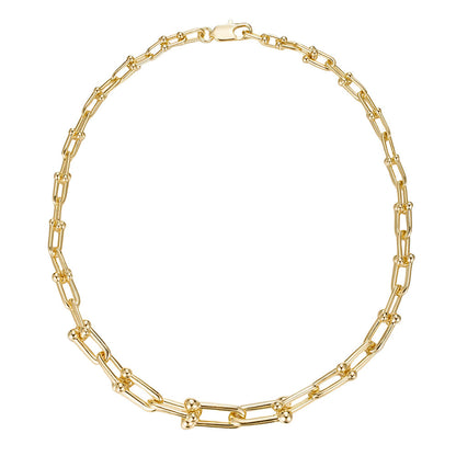 18" Graduated Hardware Necklace in Gold or Silver