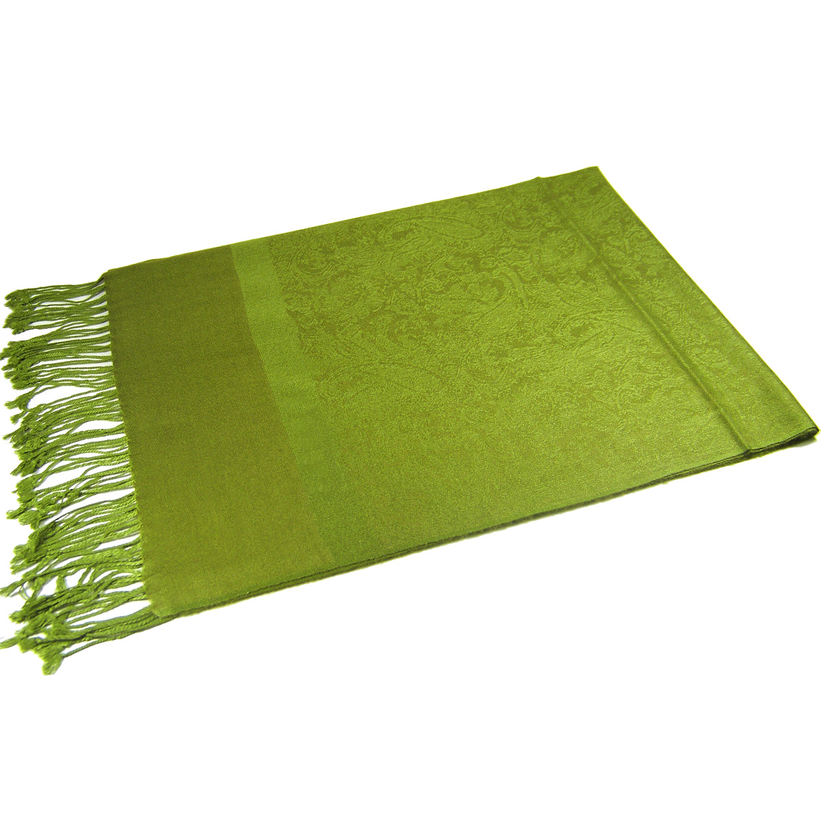 Olive Drab Paisley Pashmina Scarves