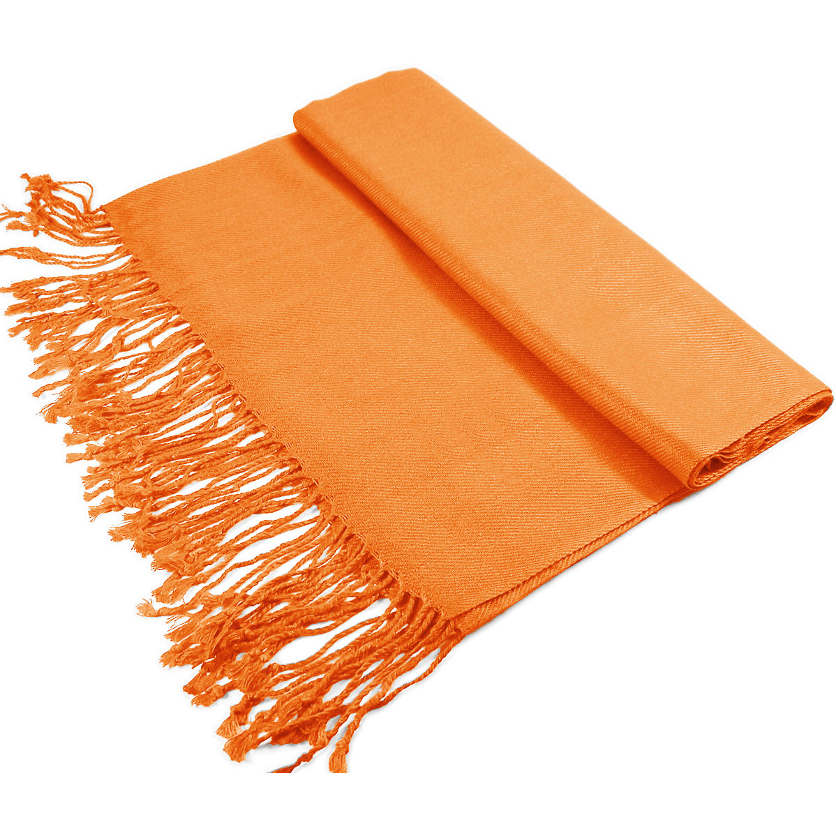 Solid Orange Pashmina Scarves