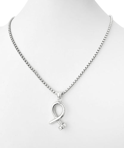 Crossed Nailhead Pendant Necklace