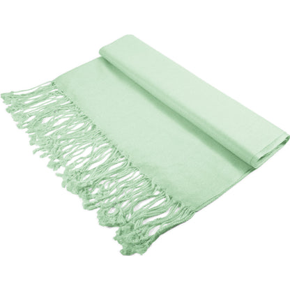 Solid Pale Green Pashmina Scarves