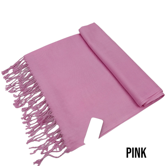 Solid Pink Pashmina Scarves