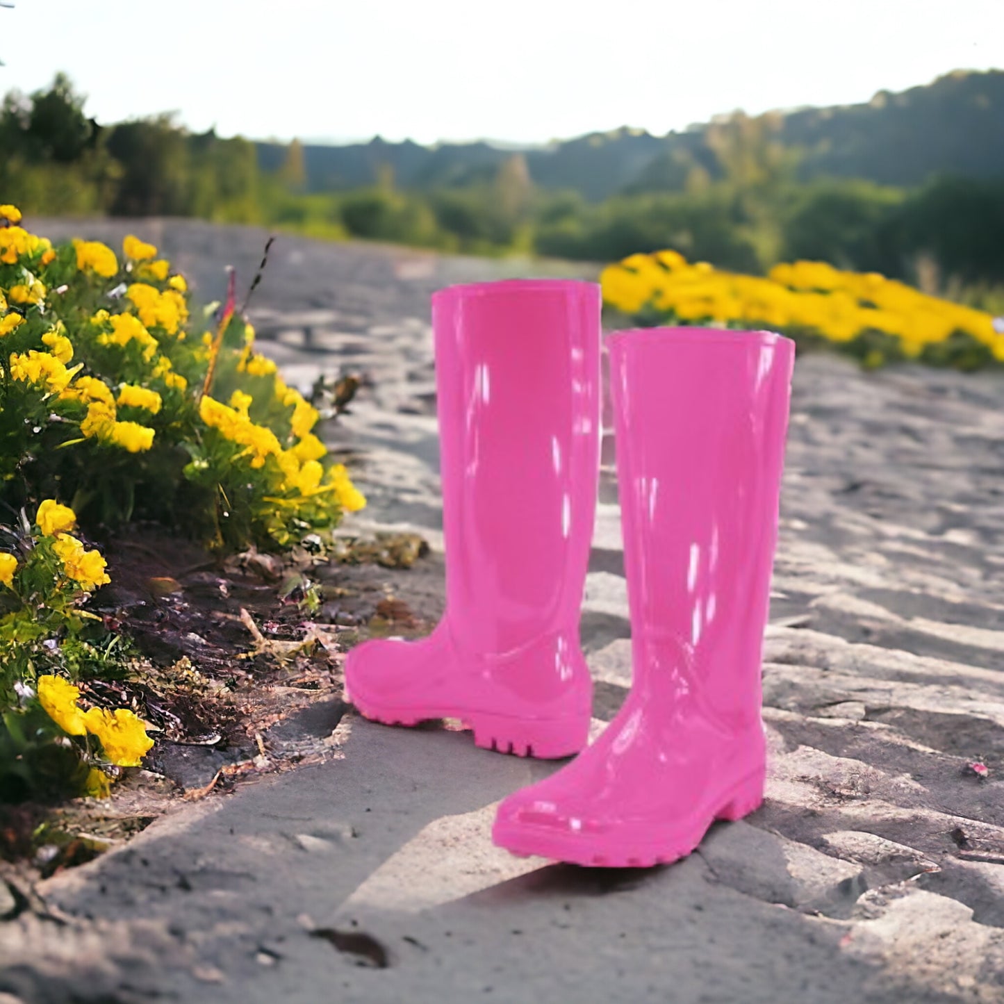 Ladies Size Super Soft Rubber Rain Boots - Marisa's Shopping Network 