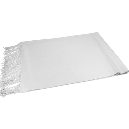 Solid Silver Pashmina Scarves