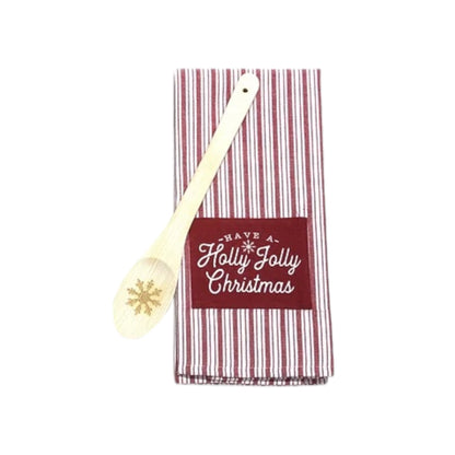 Holiday Tea Towel and Spoon Set