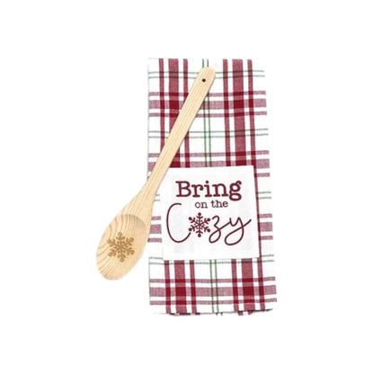 Holiday Tea Towel and Spoon Set