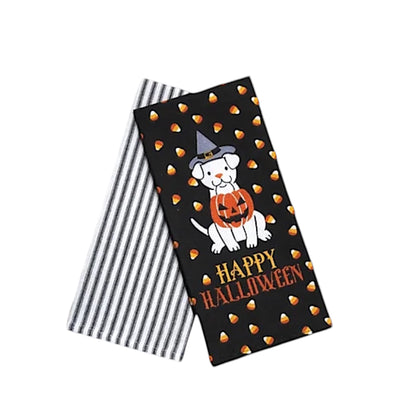 2pk Halloween Kitchen Towel Set