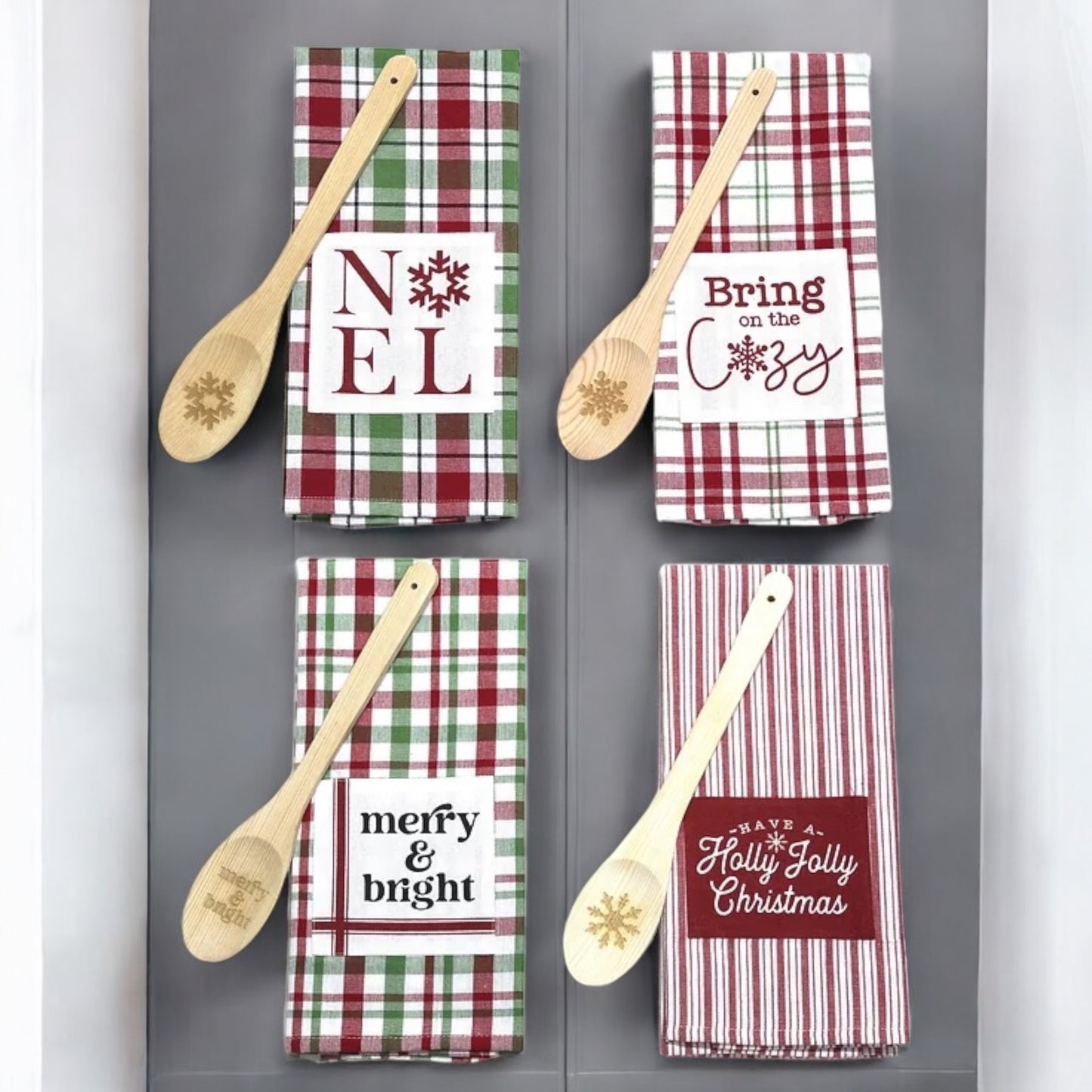 Holiday Tea Towel and Spoon Set