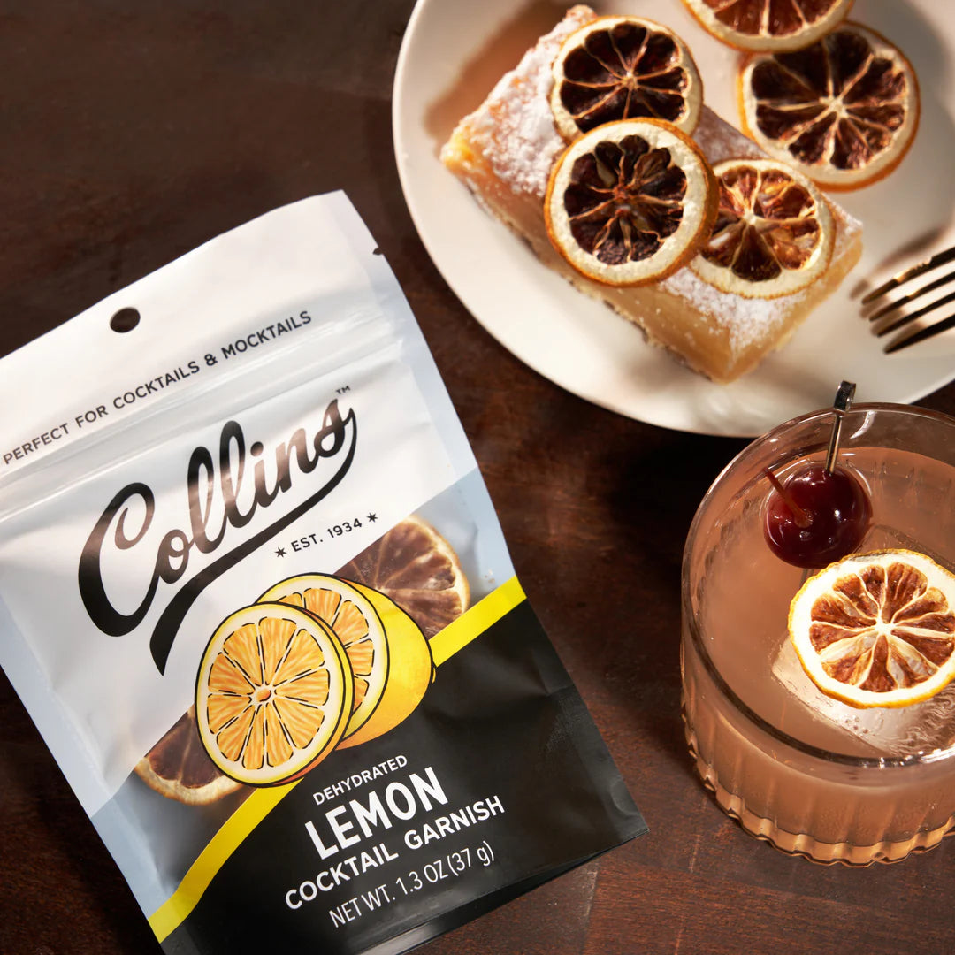 Collins Dehydrated Lemon Cocktail Garnish