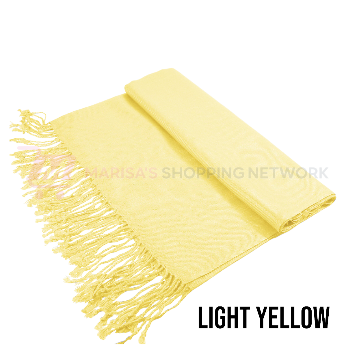 Solid Light Yellow Pashmina Scarves