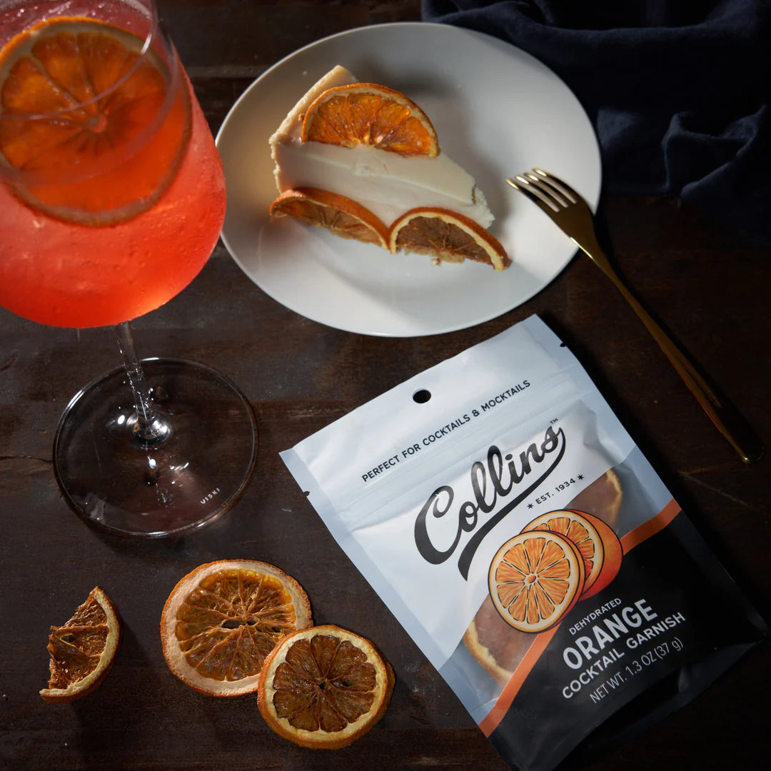 Collins Dehydrated Blood Orange Cocktail Garnish