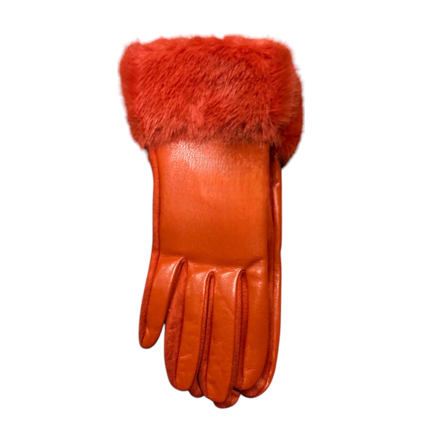 Fur Trimmed Leather Gloves