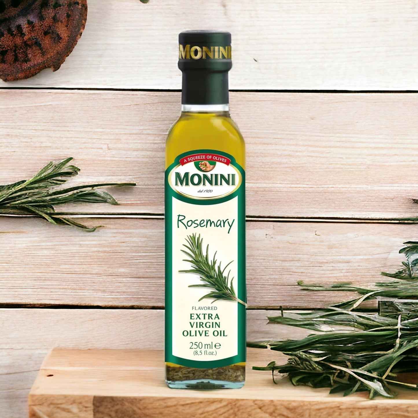 Monini Rosemary Flavored Extra Virgin Olive Oil 250ml - Marisa's Shopping Network 