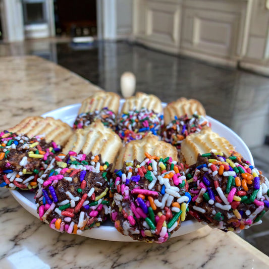 Little Italy BakeShop Raspberry Sandwich Cookies with Sprinkles