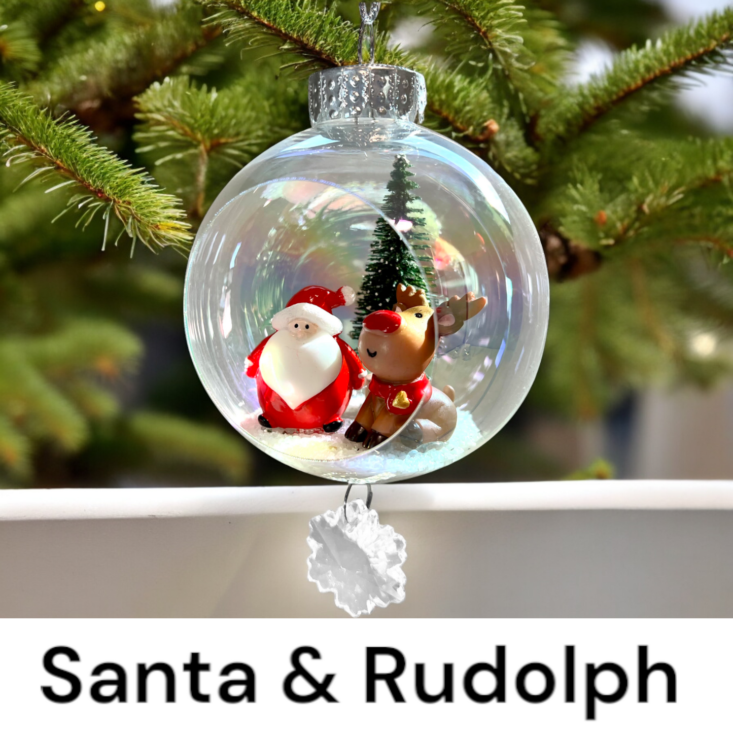 Plastic Ornament with Magnetic Crystal 3" x 7"