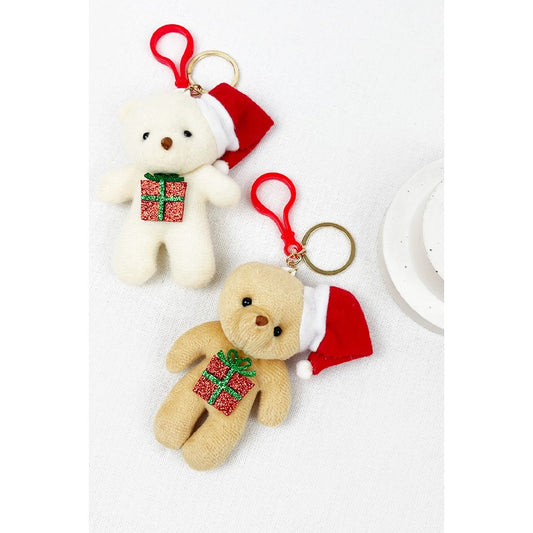 Santa Bear Keychain