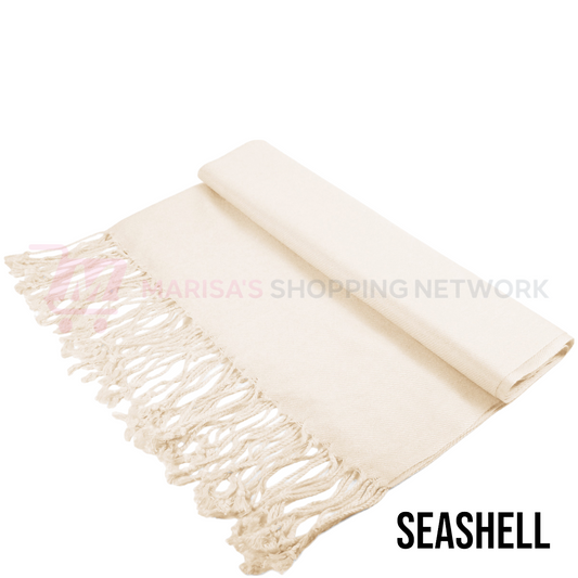 Solid Seashell Pashmina Scarves