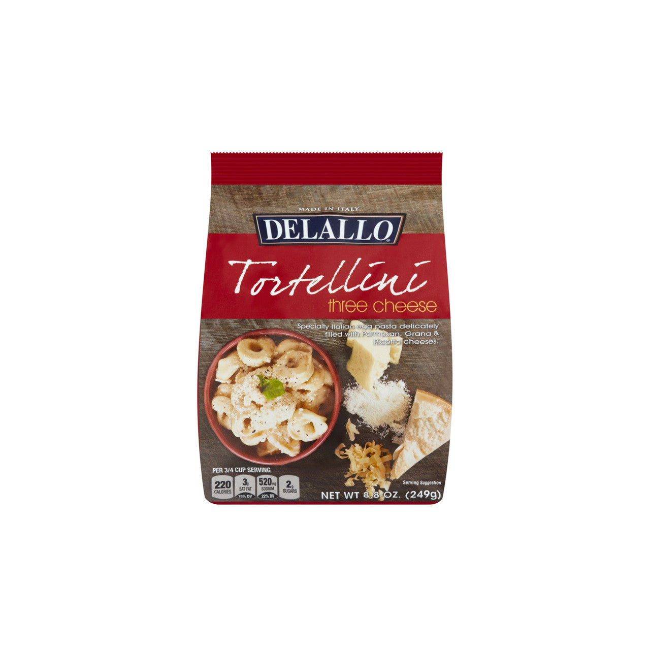 DeLallo Tortellini 3 Cheese Filled Pasta 8.8 oz